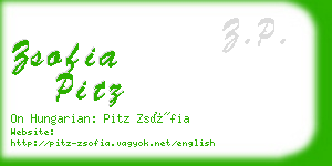 zsofia pitz business card